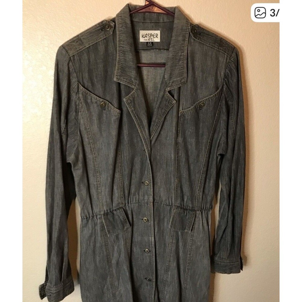 Kasper Maxi denim dress 8/9 vintage